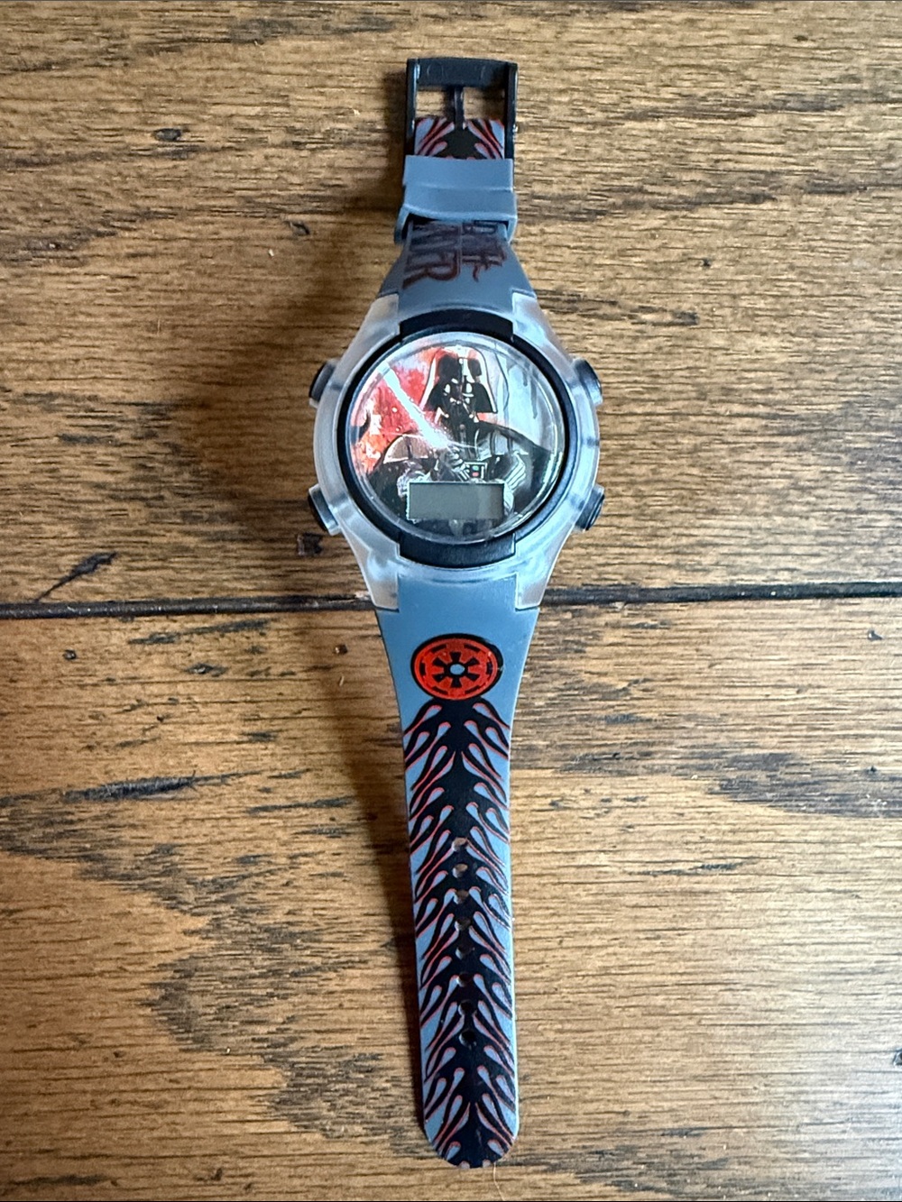 Star Wars Gray and Black Darth Vader Digital Watch.